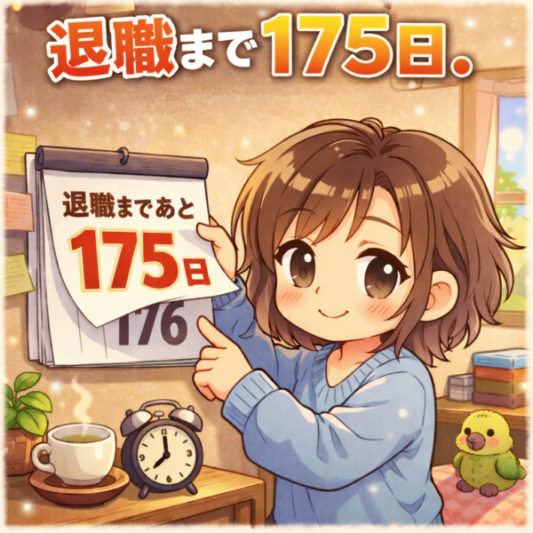 退職まで175日。夜勤明けでぼんやり休み（6/30までカウントダウン開始）
