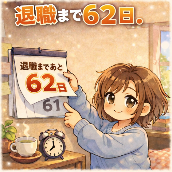 退職まであと62日となりました。
