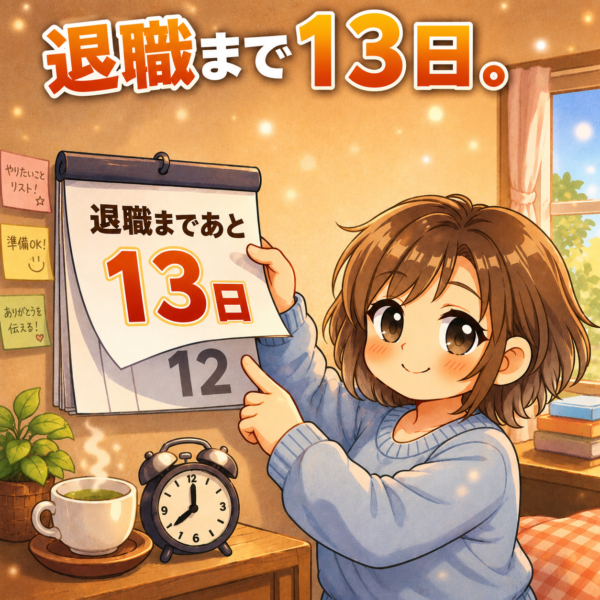 退職まであと13日となりました。